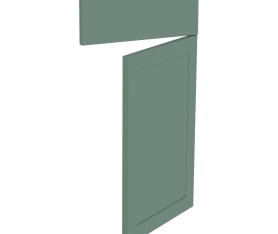 2x Kit façade meuble cuisine Vert Sauge Cadre 1 porte, 1 faux tiroir H. 71,7 cm L. 39,7 cm