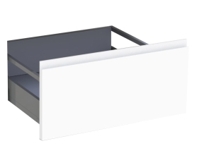 2x Kit façade meuble cuisine Blanc Mat Sans Poignée 1 casserolier H. 28,5 cm L. 59,7 cm