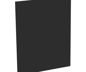 2x Kit façade meuble cuisine Noir Mat 1 porte H. 57,3 cm L. 59,7 cm