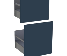 1x Kit façade meuble cuisine Bleu Nuit Mat 2 casseroliers H. 71,7 cm L. 39,7 cm