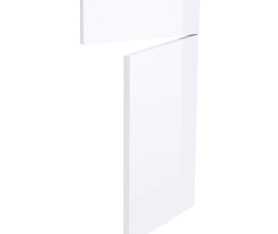 Kit façade meuble cuisine Blanc Brillant 1 porte, 1 faux tiroir H. 71,7 cm x L. 39,7 cm