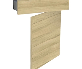 1x Kit façade meuble cuisine Chêne Clair 1 porte, 1 tiroir H. 71,7 cm L. 59,7 cm