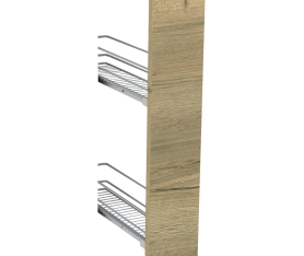 1x Kit façade meuble cuisine Chêne Structuré 1 porte H. 71,7 cm L. 14,7 cm