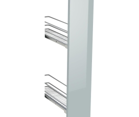 1x Kit façade meuble cuisine Gris Cendre Brillant 1 porte H. 71,7 cm L. 14,7 cm