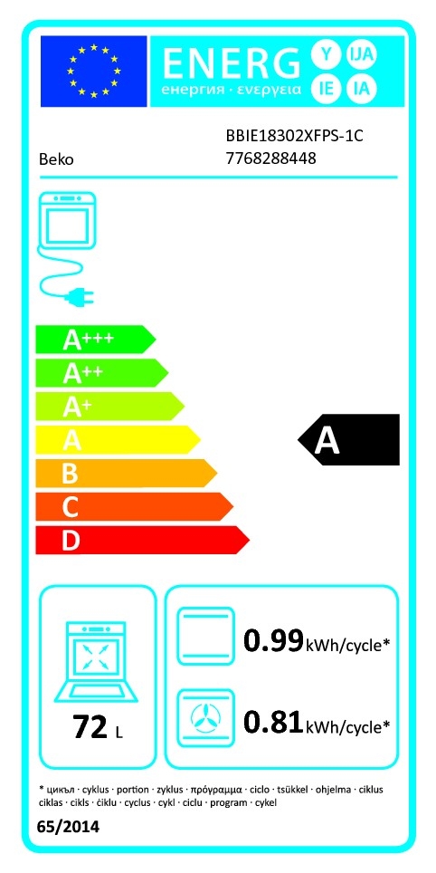 Four encastrable multifonction pyrolyse - Beko BBIE18302XFPS-1C