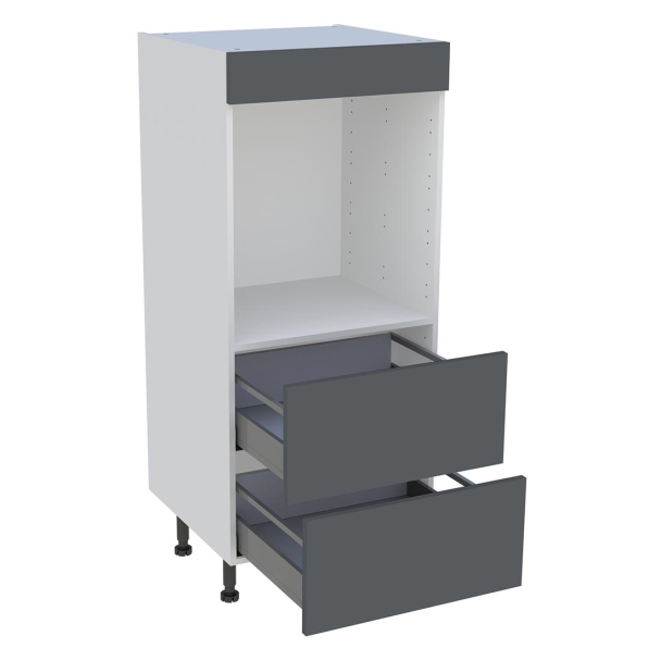Demi colonne cuisine 2 casseroliers H.129,6 cm x L. 60 cm