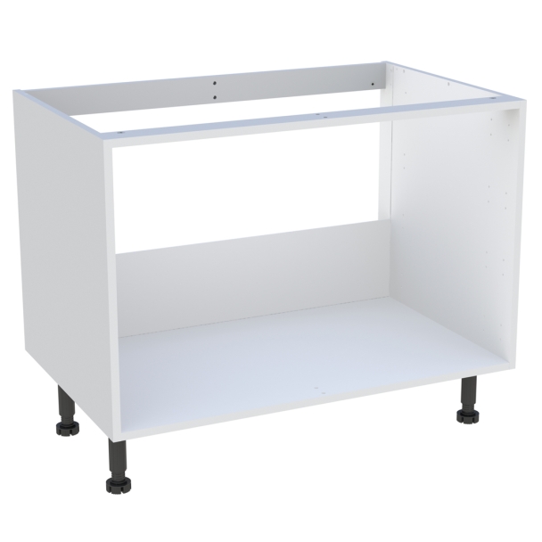 Caisson Meuble bas surbaissé cuisine Blanc H. 72,6 cm x L. 90 cm x P.57,1 cm