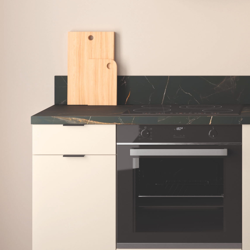 Cuisine complète Lin et Terracotta mat 220 cm - Avec Plan de travail