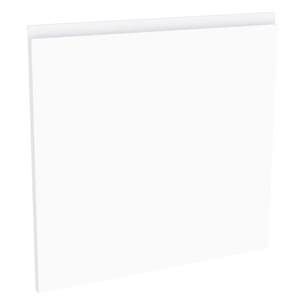 Kit façade 1 porte lave-vaisselle semi-intégrable Blanc Brillant Sans Poignée 1 porte H. 57,3 cm L. 59,7 cm