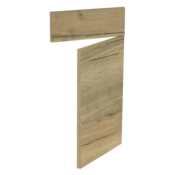 Kit façade meuble cuisine Chêne Naturel Sans Poignée 1 porte, 1 faux tiroir H. 71,7 cm L. 39,7 cm