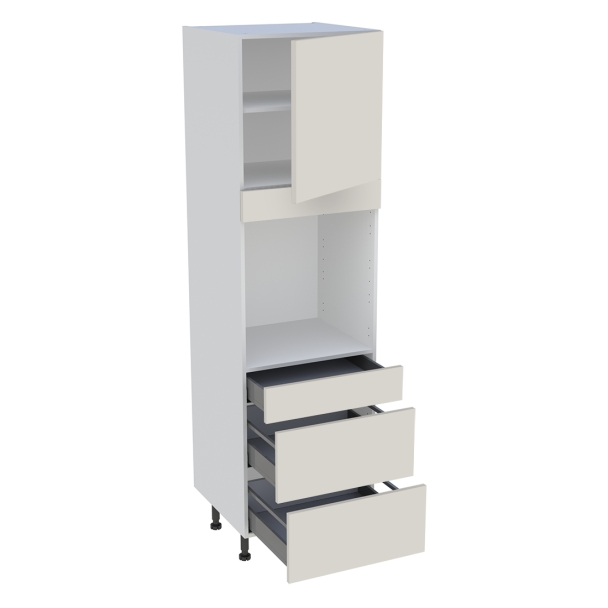 Colonne cuisine 1 porte, 1 tiroir, 2 casseroliers H.216,6 cm x L. 60 cm