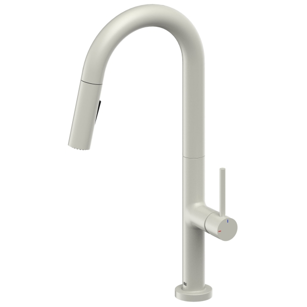 Mitigeur bec haut avec douchette blanc