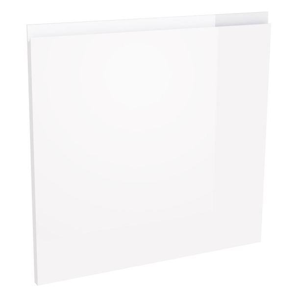 Kit façade 1 porte lave-vaisselle semi-intégrable Blanc Brillant Sans Poignée 1 porte H. 57,3 cm L. 59,7 cm