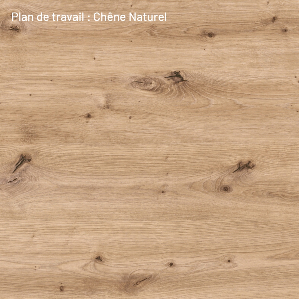 Cuisine complète Blanc mat 240 cm avec meuble colonne - Avec Plan de travail et Crédence