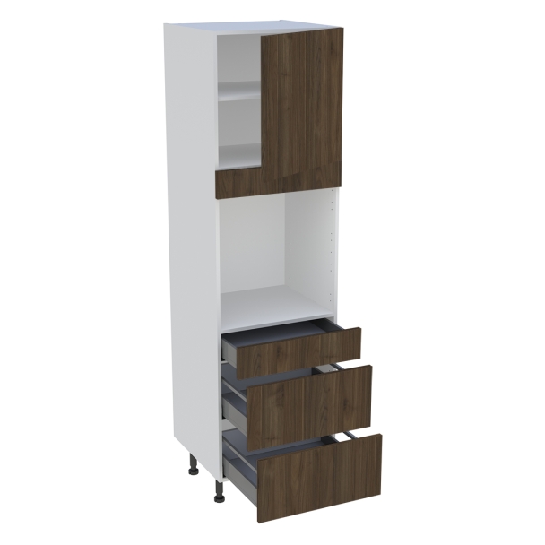 Colonne cuisine 1 porte, 1 tiroir, 2 casseroliers H. 216,6 cm x L. 60 cm