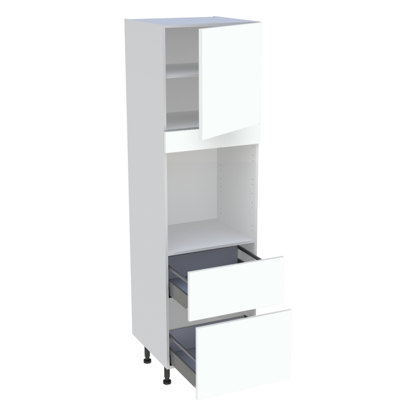 Colonne cuisine 1 porte, 2 casseroliers H.216,6 cm x L. 60 cm - CF1P2C60