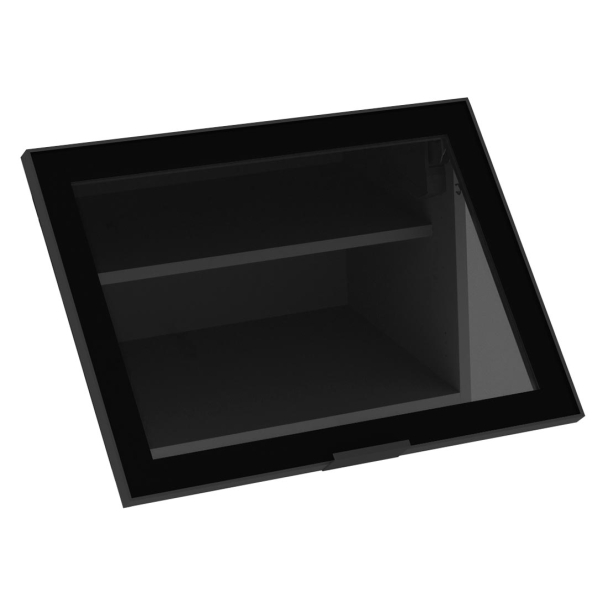 Kit façade meuble cuisine Porte Vitrée Noir 1 porte H. 42,9 cm L. 59,7 cm