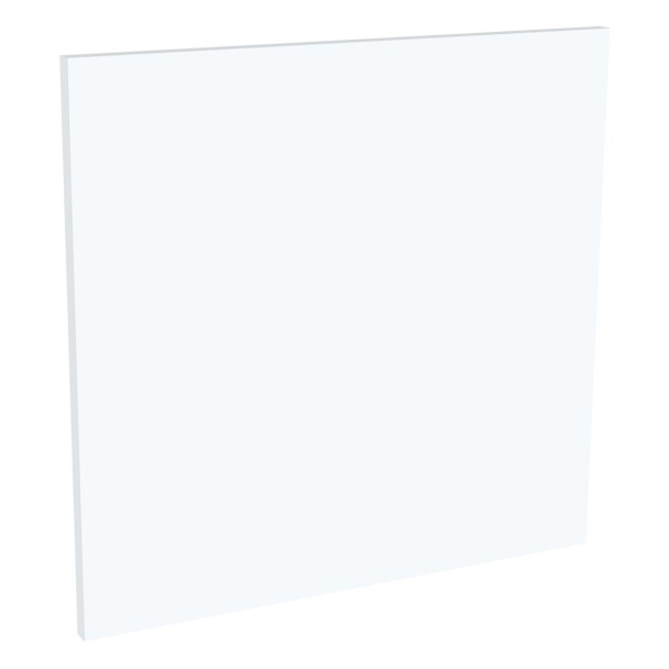 Kit façade 1 porte lave-vaisselle semi-intégrable Blanc Brillant Sans Poignée 1 porte H. 57,3 cm L. 59,7 cm