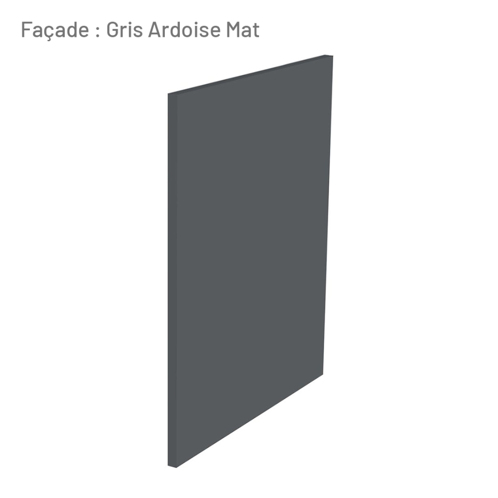 Cuisine complète en angle Noyer et Gris mat 280 cm 