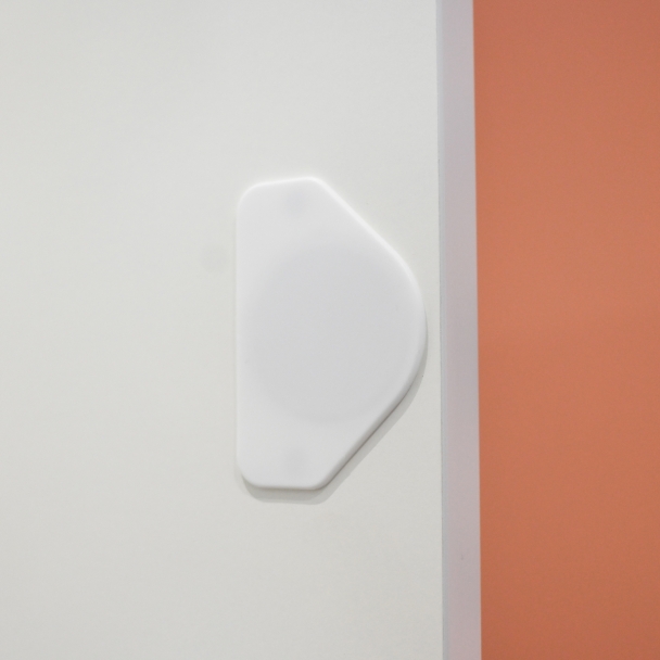 Lot de 2 cache-trous de charnière blanc en PVC