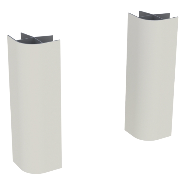 Lot de 2 jonctions d'angle droit pour plinthe H. 15 cm - Lin Mat