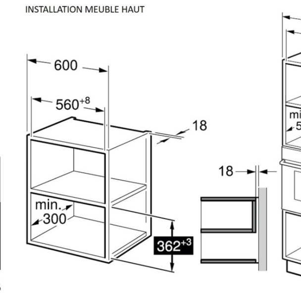 Micro-ondes grill encastrable compatible meuble haut