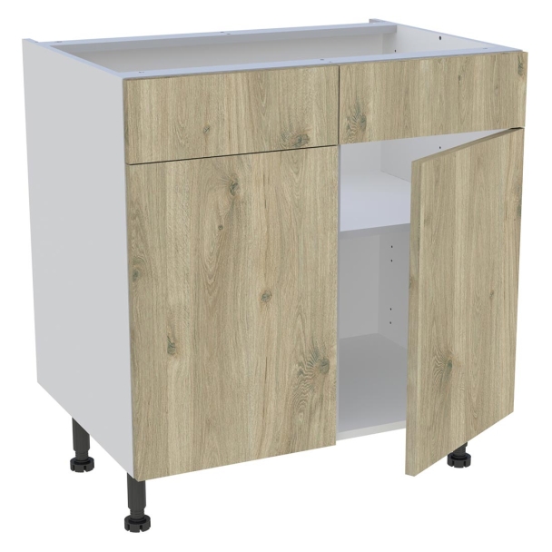 Bas 800 2portes 2FXtiroirs