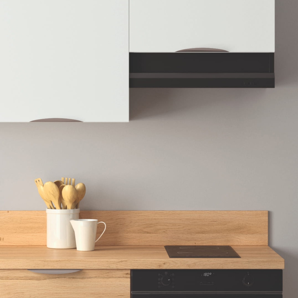 Cuisine complète Bois et Blanc mat 180 cm avec meuble four - Avec Plan de travail