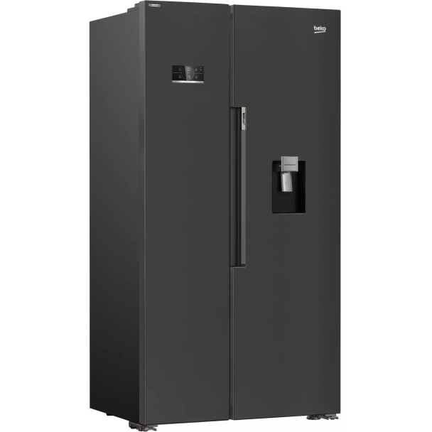 Réfrigérateur américain noir largeur 91 cm