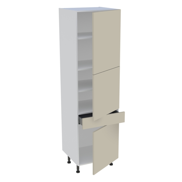 Colonne cuisine 3 portes, 1 tiroir H. 216,6 cm x L. 60 cm