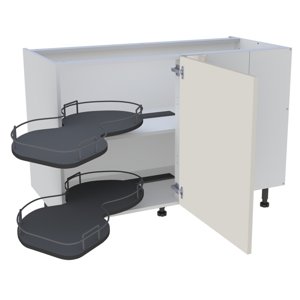 Bas 1200 angle 1porte D avec plateaux gauche