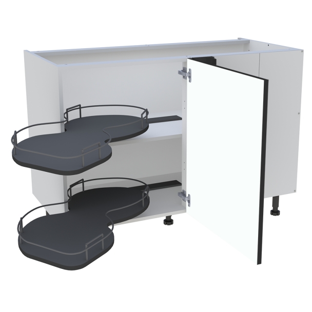 Bas 1200 angle 1porte D avec plateaux gauche