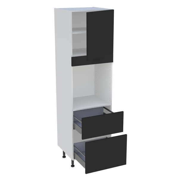Colonne cuisine 1 porte, 2 casseroliers H.216,6 cm x L. 60 cm - CF1P2C60