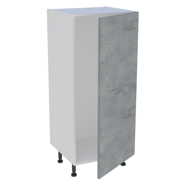 Demi-colonne cuisine pour réfrigérateur avec 1 porte H.129,6 cm x L. 60 cm - Argile Cadre Charme