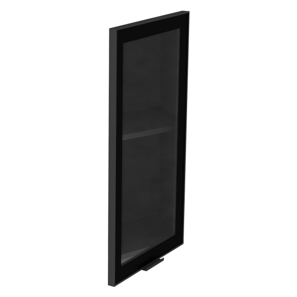 Kit façade meuble cuisine Porte Vitrée Noir 1 porte H. 71,7 cm L. 39,7 cm