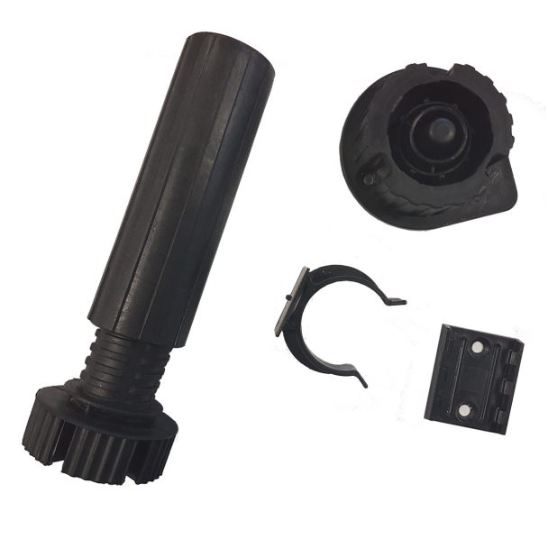 Lot de 4 pieds réglables pour caisson - H. 15 cm