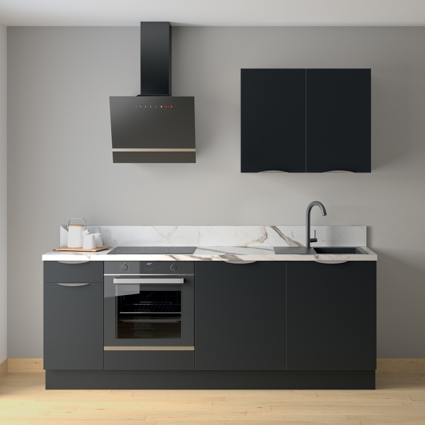 Cuisine complète Noir mat 220cm