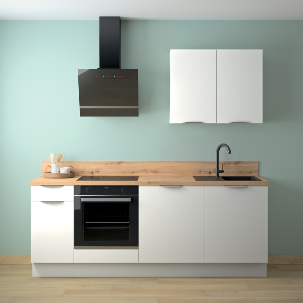 Cuisine complète Blanc mat 220 cm