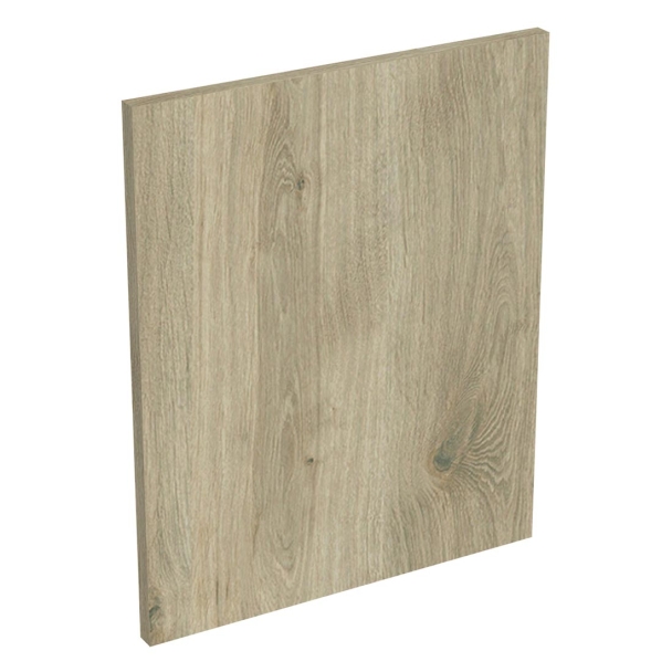 Coté de remplacement meuble haut cuisine sur hotte CHÊNE NATUREL SANS POIGNÉE - H. 43.2 cm