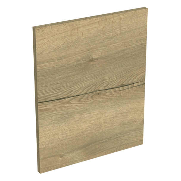 Coté de remplacement meuble haut cuisine sur hotte CHÊNE NATUREL SANS POIGNÉE - H. 43.2 cm