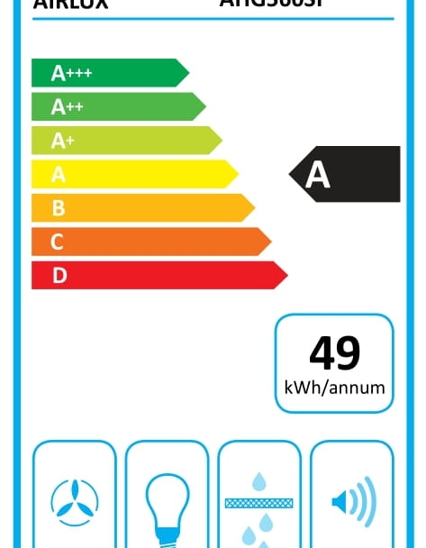 Hotte groupe filtrant 52 cm inox - Airlux AHG560SI