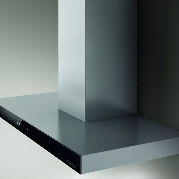 Hotte box 90 cm inox et noir