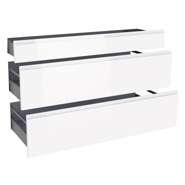 Kit façade meuble cuisine Chêne Structuré 1 tiroir, 2 casseroliers H. 71,7 cm L. 119,7 cm