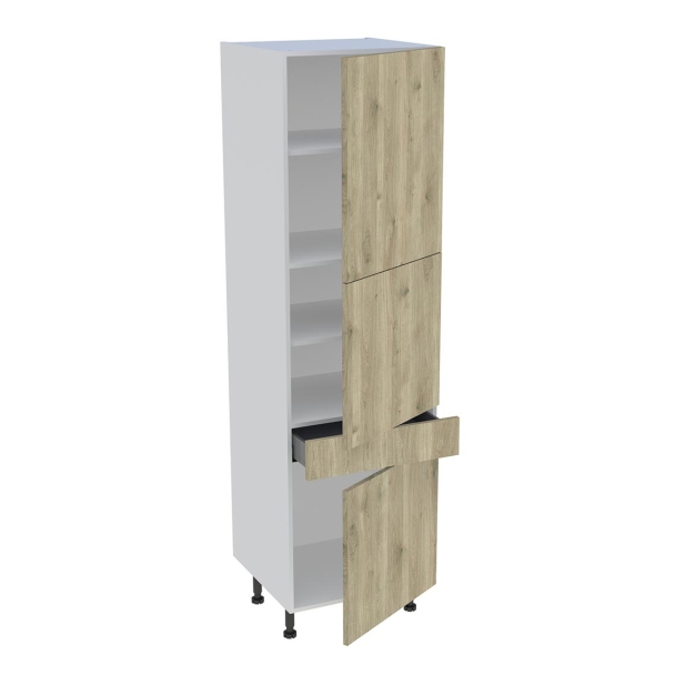 Colonne cuisine 3 portes, 1 tiroir H.216,6 cm x L. 60 cm