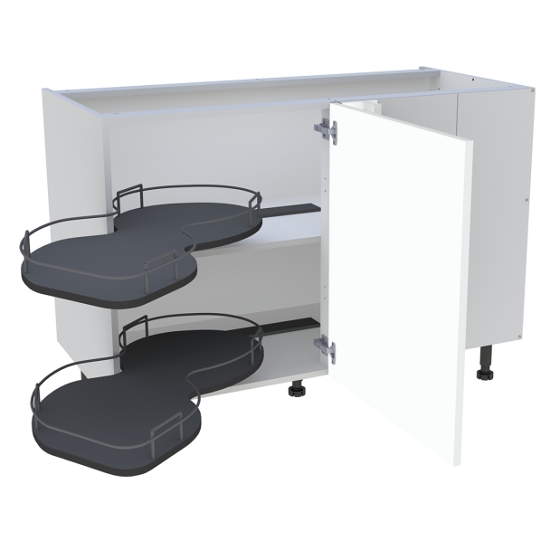 Bas 1200 angle 1porte D avec plateaux gauche
