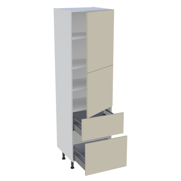Colonne cuisine 2 portes, 2 casseroliers H. 216,6 cm x L. 60 cm