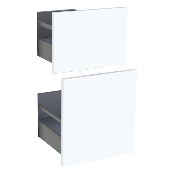 Kit façade meuble cuisine Lin Mat 2 casseroliers H. 71,7 cm L. 39,7 cm