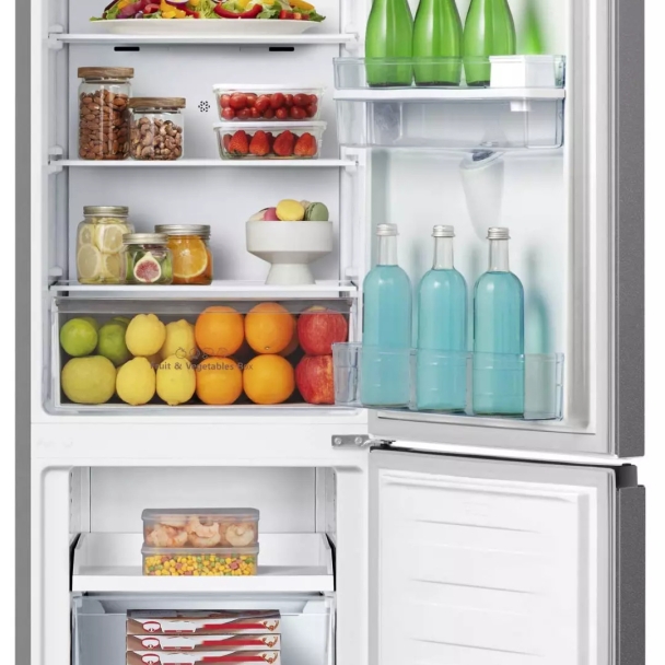 Réfrigérateur combiné gris largeur 55 cm
