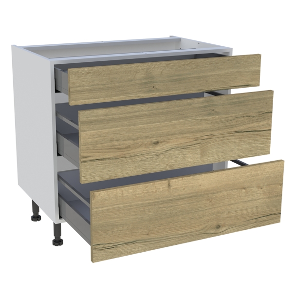 Meuble bas cuisine 1 tiroir, 2 casseroliers H.87 cm x L. 90 cm