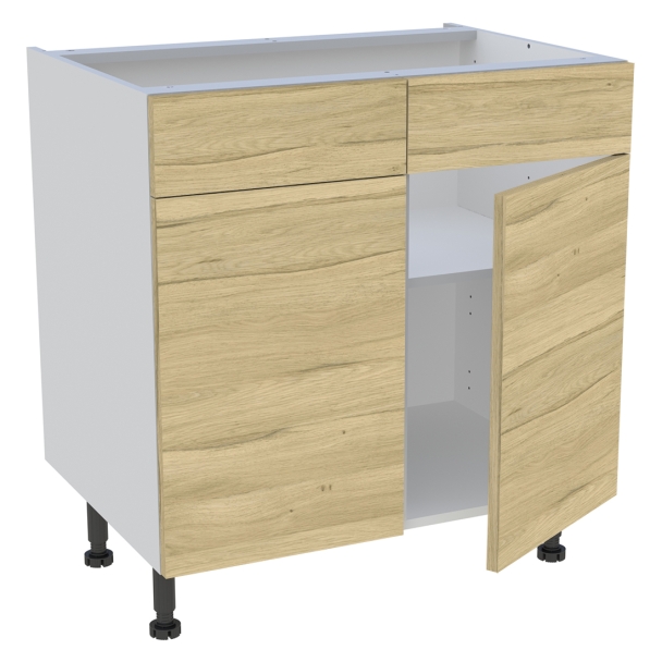 Bas 800 2portes 2FXtiroirs